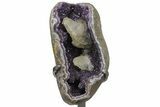 Amethyst Geode Section on Metal Stand - Deep Purple Crystals #171819-1